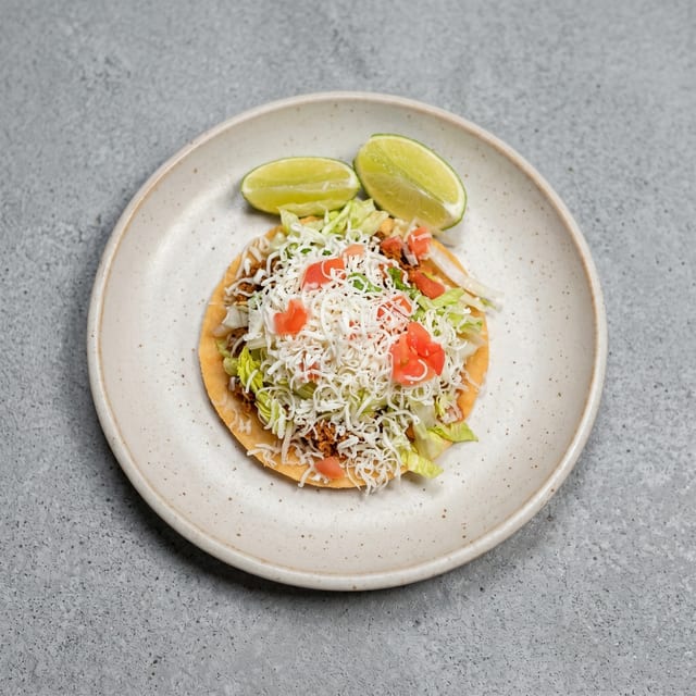 Tostada and a Taco.